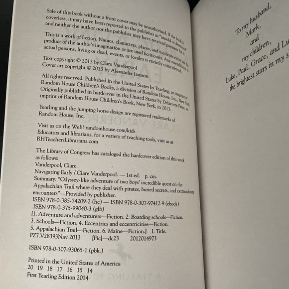 Navigating Early by Clare Vanderpool (2014, Trade Paperback) - Picture 8 of 8
